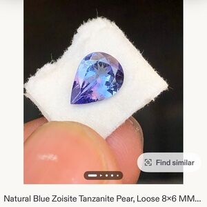 Elegant Blue Tanzanite pear loose stone